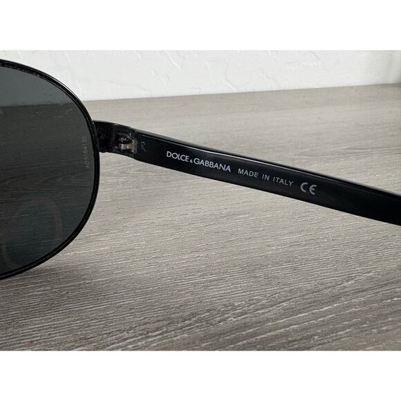 Dolce & Gabbana DG2136 Aviator Sunglasses 620/11 Black 62mm – Made in Italy - Picture 5 of 7